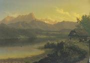 Markus Pernhart Worthersee gegen Sudwesten mit Mittagskogel oil painting reproduction